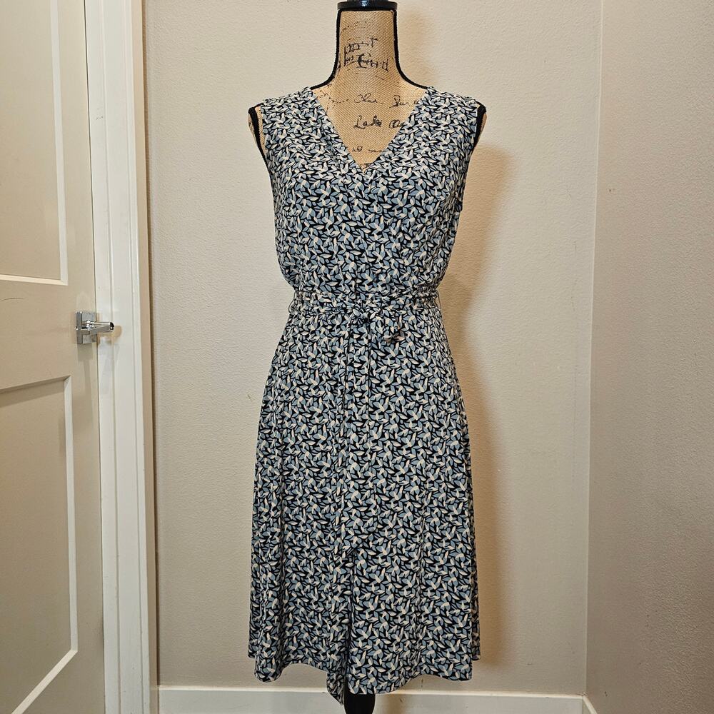 Loft Sleeveless Floral Belted Mini Dress Size Small